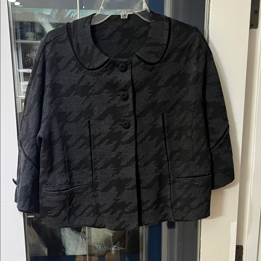 Marc By Marc Jacobs Charcoal Houndstooth Blazer